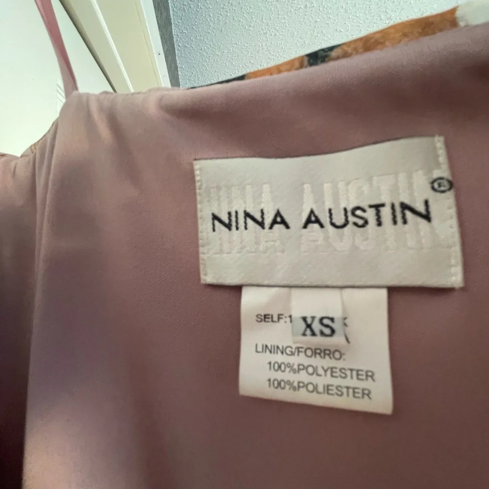 Nina Austin Pink and Purple Maxi Sundress with Ruched Tiered Design for Cocktail - Picture 9 of 10